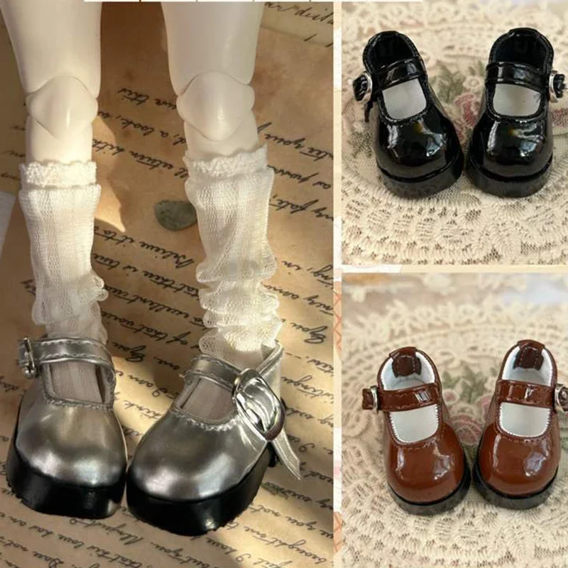 1/6 BJD Shoes Casual Round Toe Leather Shoes 30cm Doll Shoes Accessories ( for 4 Cm Feet )