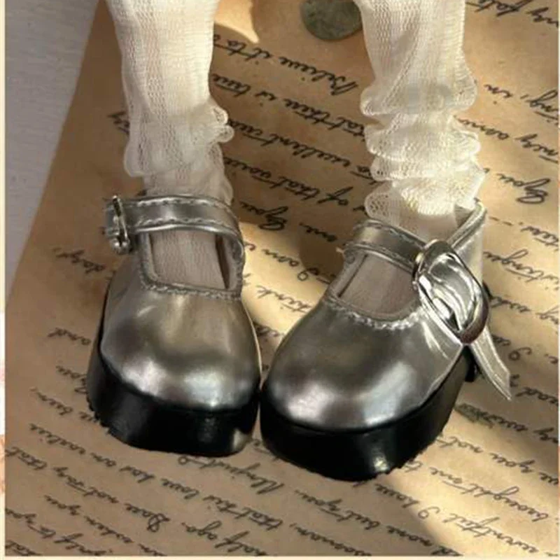 1/6 BJD Shoes Casual Round Toe Leather Shoes 30cm Doll Shoes Accessories ( for 4 Cm Feet )
