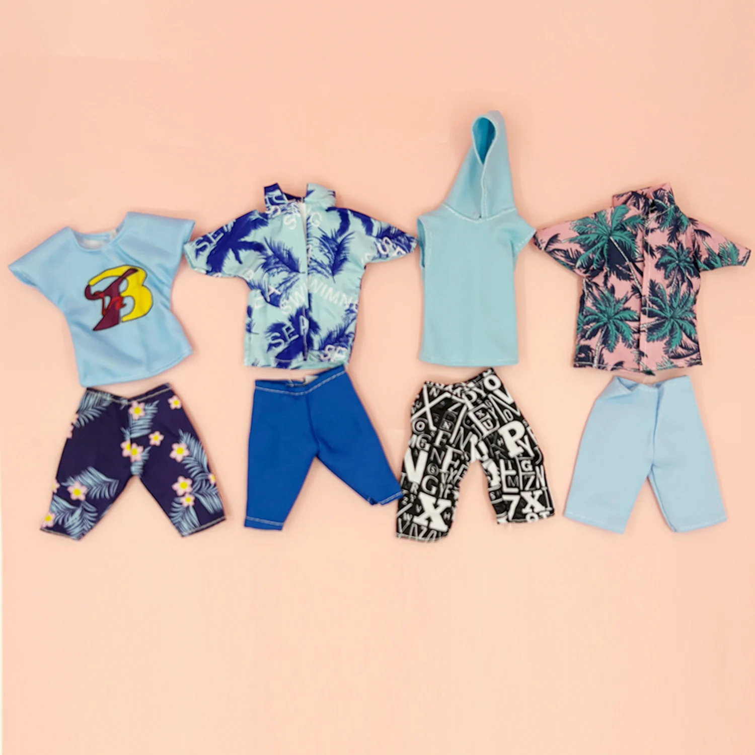 4pcs Fashion Doll Clothes Set - 12'' Cotton Accessories, Casual Style, Includes Jackets, Shirts, Pants, and Hats, Perfect Gift