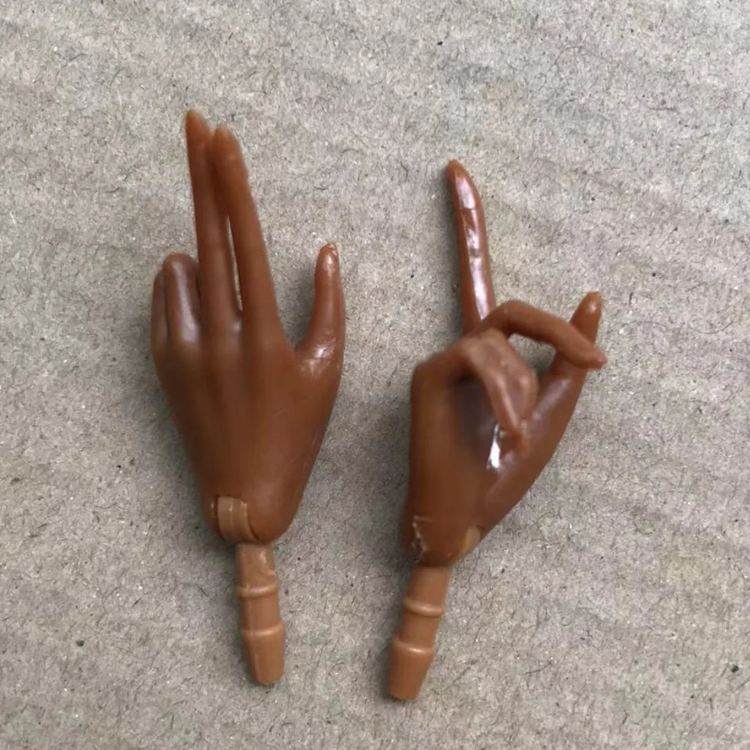 MENGF Doll Hands Feet 1/6 Doll Parts Beige Latin Dark Brown Doll Accessories DIY Dressing Doll Decors Hands Legs Feet