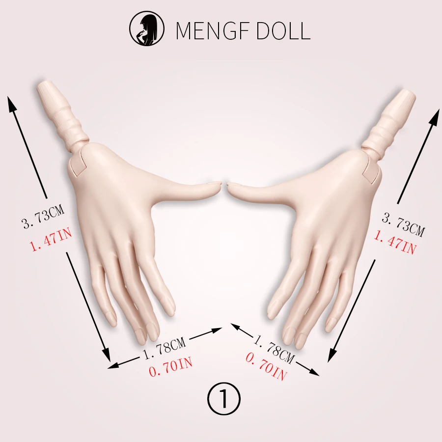 MENGF Doll Hands Feet 1/6 Doll Parts Beige Latin Dark Brown Doll Accessories DIY Dressing Doll Decors Hands Legs Feet