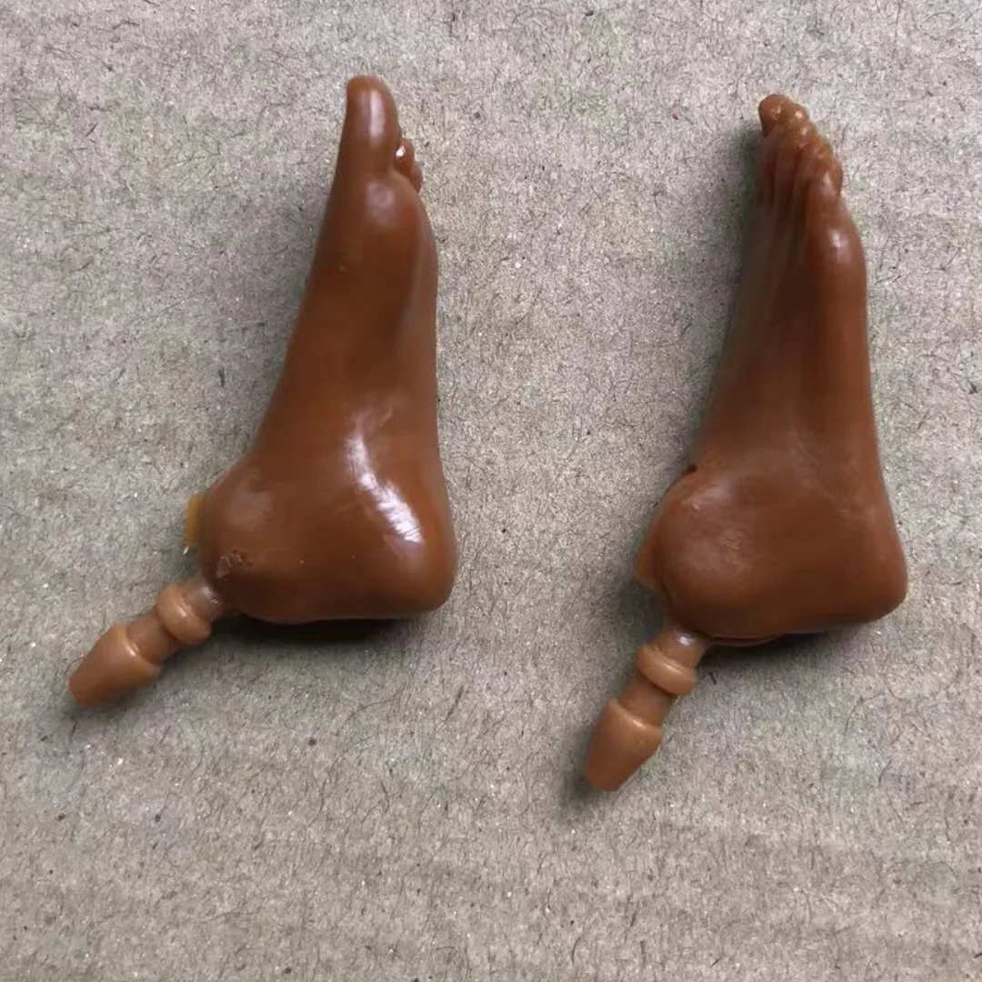 MENGF Doll Hands Feet 1/6 Doll Parts Beige Latin Dark Brown Doll Accessories DIY Dressing Doll Decors Hands Legs Feet