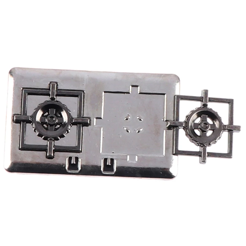 1 Set 1:12 Dollhouse Miniature Gas Stove Metal Model Toy Doll House Decor Kids Gift