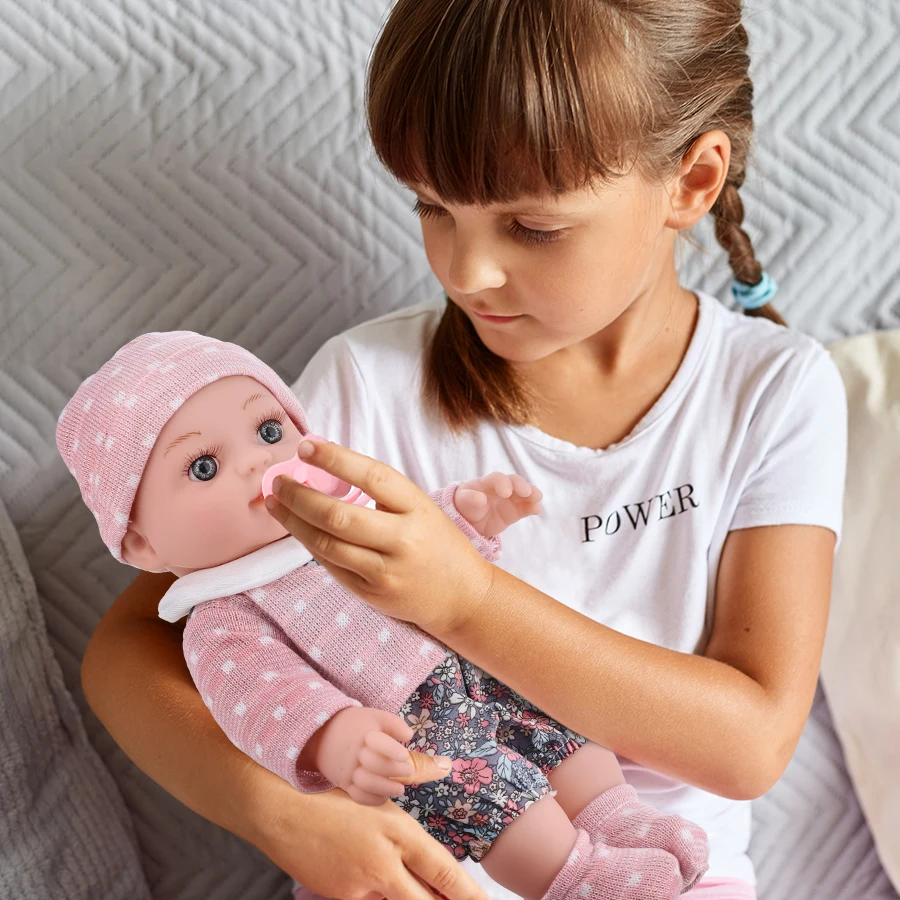 12inch 30cm Reborn Doll with Clothes Baby Doll Can Be Washed Soft Appease Education Newborn Baby Doll Children's Toys Gift