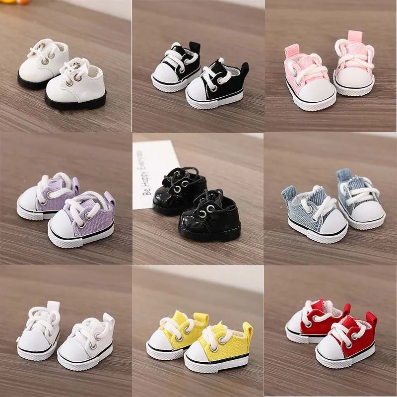 Cute Min Shoes for 17cm Labubu Doll Multi Color Mini Sneakers Loafers Dress Shoes Cute Replacement Footwear Accessories for Doll