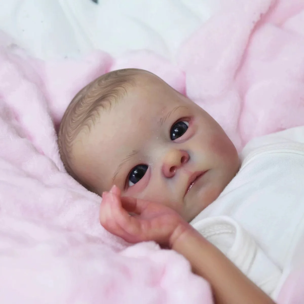 Tink 40cm Handmade Silicone Reborn Baby Girl Realistic Painted Hair Doll Educational Purposes Kid Toy Birthday Christmas Gift