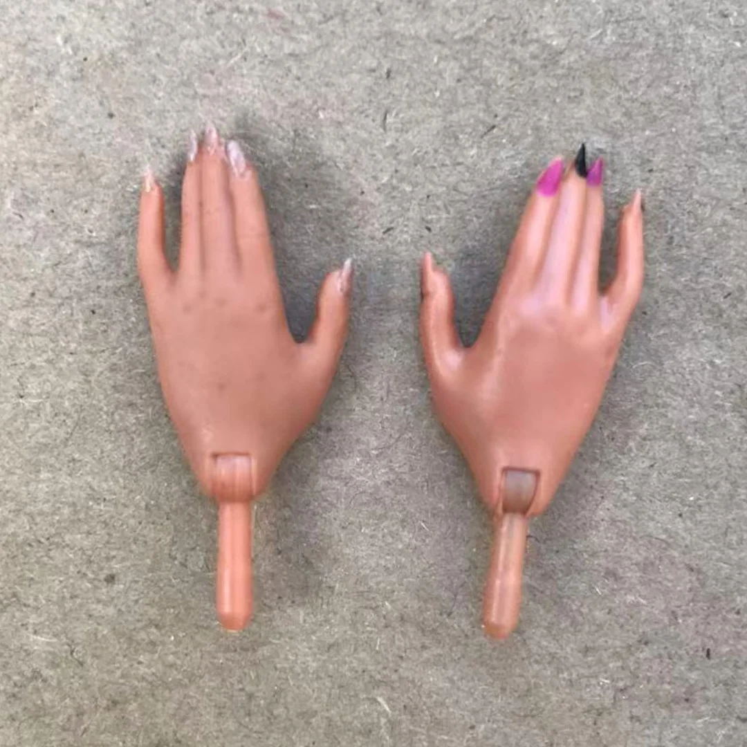 Rainbow Doll Replacement Hands White Brown Black Skin Doll Parts Original Doll Decors 1/6 Doll Hands Shoes Boots Clothes