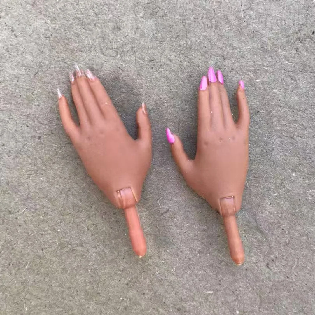 Rainbow Doll Replacement Hands White Brown Black Skin Doll Parts Original Doll Decors 1/6 Doll Hands Shoes Boots Clothes