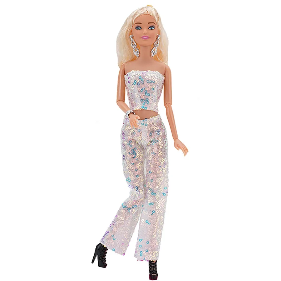 11.8inch Girl's Doll Clothes+Shoes Sequin Fashion Evening Skirts For 30cm Toy Suits&Doll Accessories Parcel Beautiful Girl Toyss