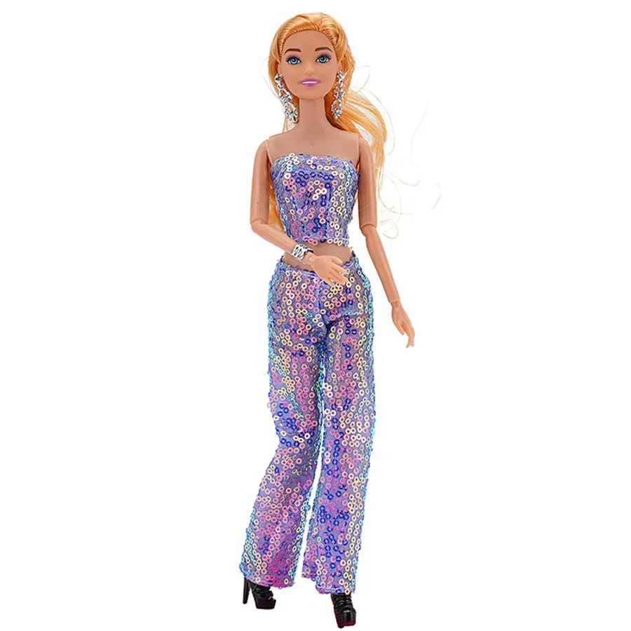11.8inch Girl's Doll Clothes+Shoes Sequin Fashion Evening Skirts For 30cm Toy Suits&Doll Accessories Parcel Beautiful Girl Toyss