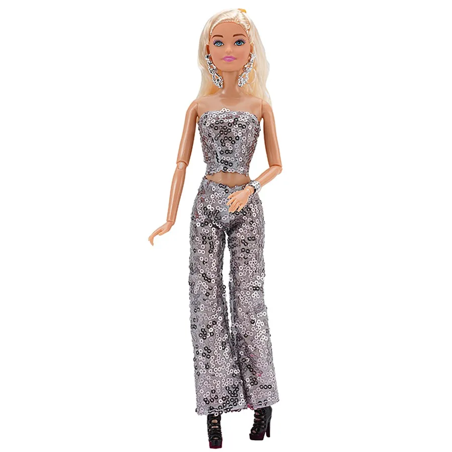 11.8inch Girl's Doll Clothes+Shoes Sequin Fashion Evening Skirts For 30cm Toy Suits&Doll Accessories Parcel Beautiful Girl Toyss
