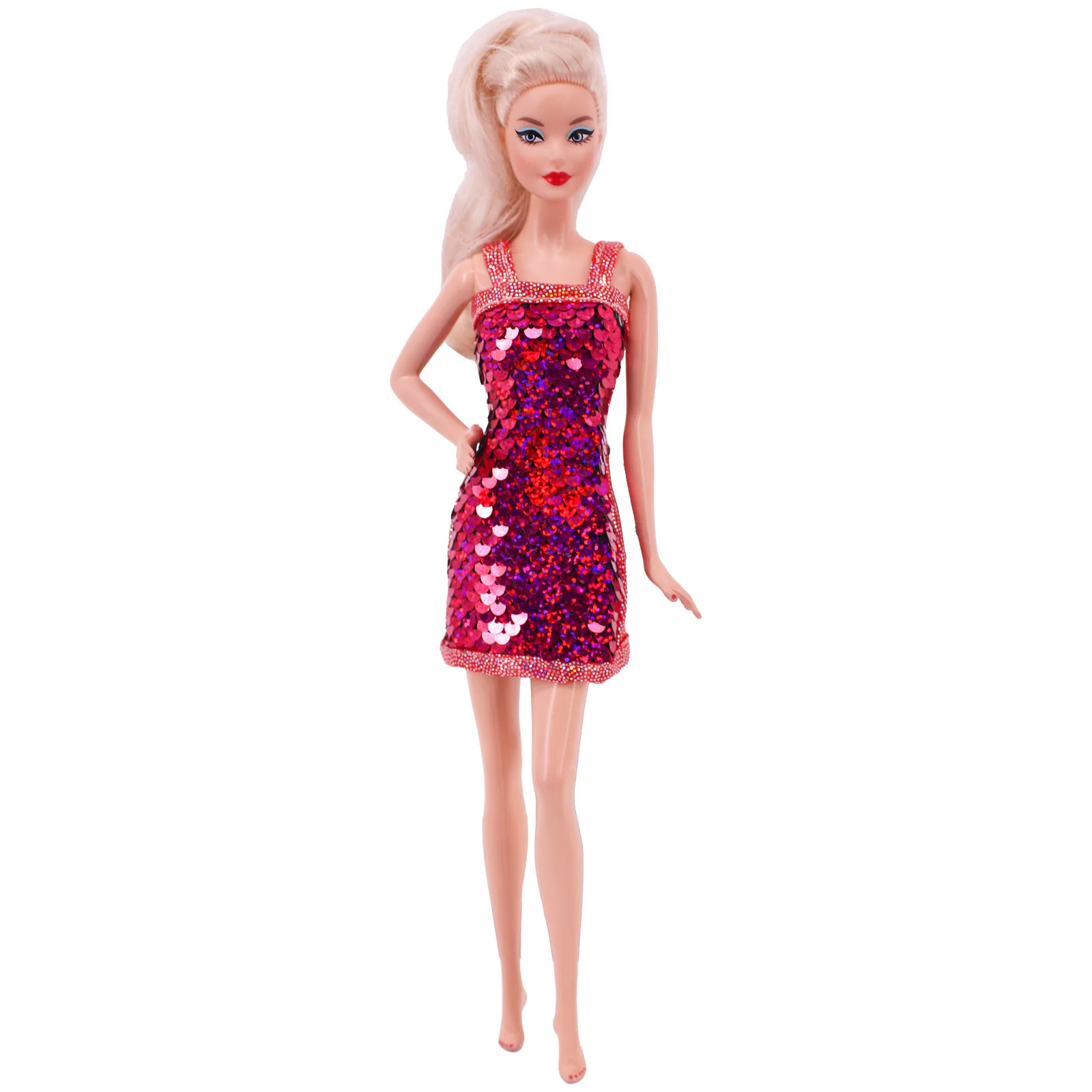 11.8inch Girl's Doll Clothes+Shoes Sequin Fashion Evening Skirts For 30cm Toy Suits&Doll Accessories Parcel Beautiful Girl Toyss