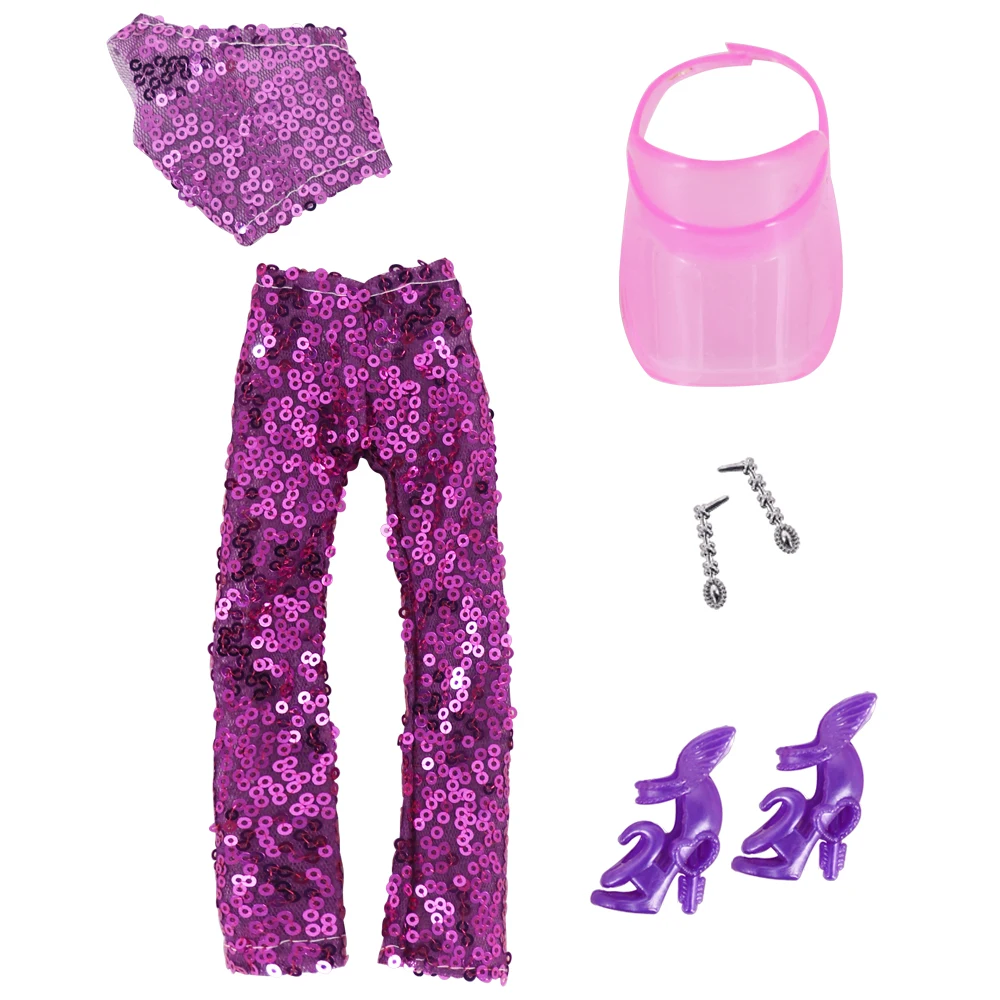11.8inch Girl's Doll Clothes+Shoes Sequin Fashion Evening Skirts For 30cm Toy Suits&Doll Accessories Parcel Beautiful Girl Toyss