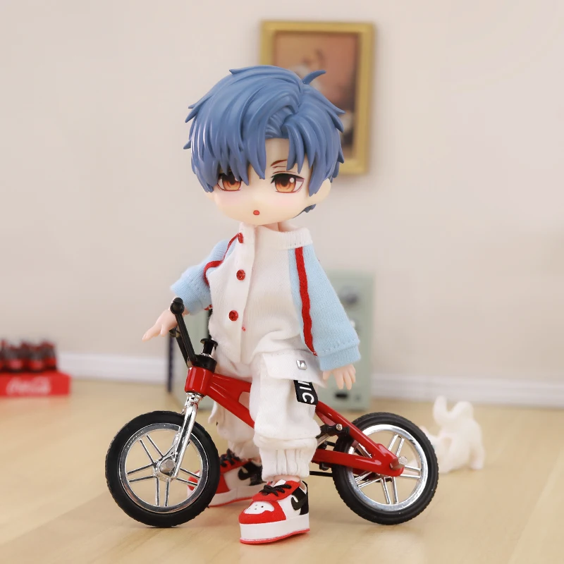 OB11 Baby Clothes Baseball Uniform Letter Overalls Suit Coat Fashion Pants For Obitsu11 YMY Body 1/12 BJD Doll