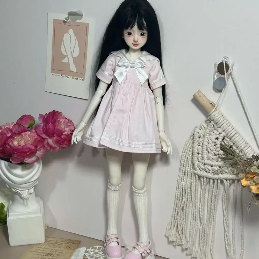 Handmake Doll Sailor Suit Mini Fashion Doll College Dress DIY Accessories Princess Long Skirt for 1/4 1/6 BJD 30/45cm Dolls