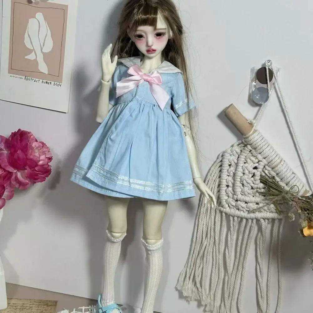 Handmake Doll Sailor Suit Mini Fashion Doll College Dress DIY Accessories Princess Long Skirt for 1/4 1/6 BJD 30/45cm Dolls