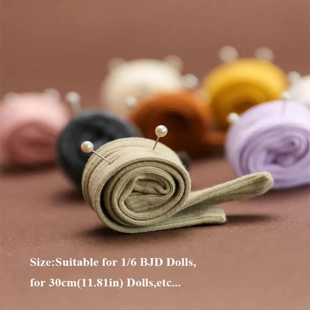 New Cotton Leggings for 1/6 BJD Dolls Elastic Knitted Pants Mini Leggings Socks Clothes for 30cm Dolls DIY Accessories
