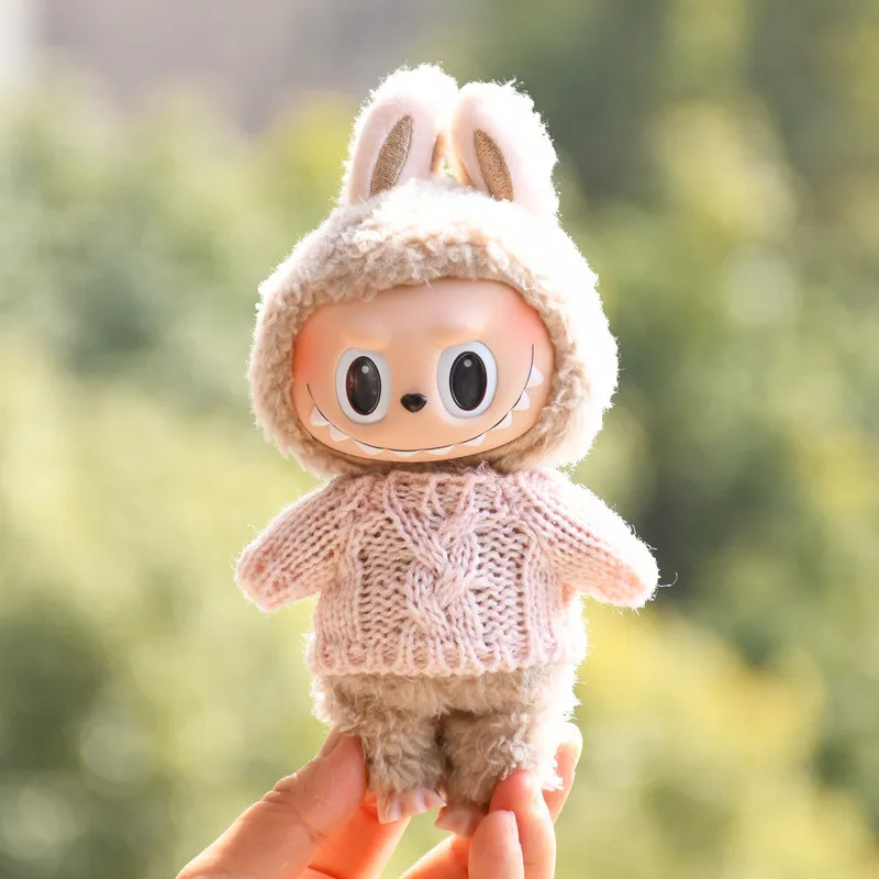 17cm Mini Plush Doll'S Clothes Outfit Accessories For Korea Kpop Exo Labubu Idol V1 V2 sweater winter change Clothing Gift