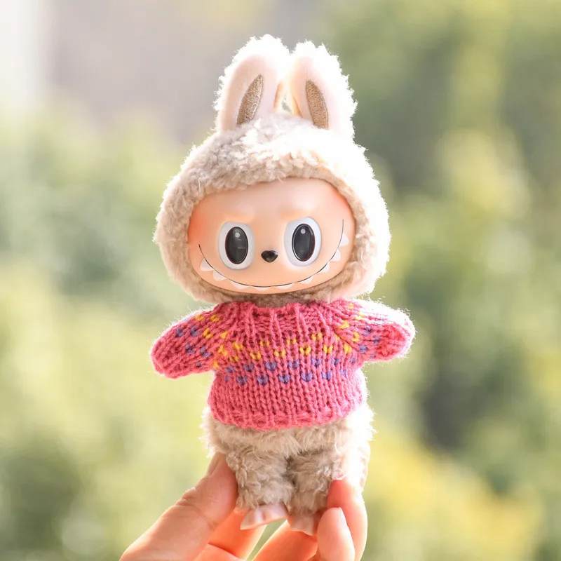 17cm Mini Plush Doll'S Clothes Outfit Accessories For Korea Kpop Exo Labubu Idol V1 V2 sweater winter change Clothing Gift