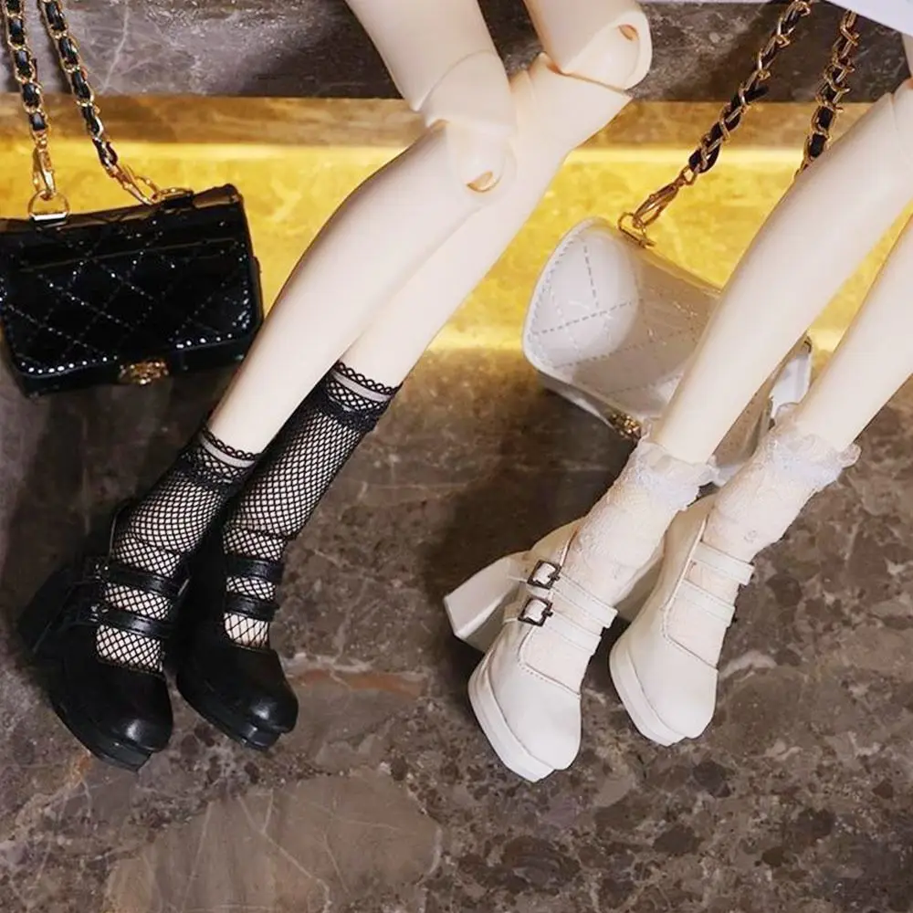 Fashion Doll Shoes Sexy Cute Princess High Heels DIY Accessories PU Leather Play House Shoes for 1/3 1/4 BJD 45/60cm Dolls