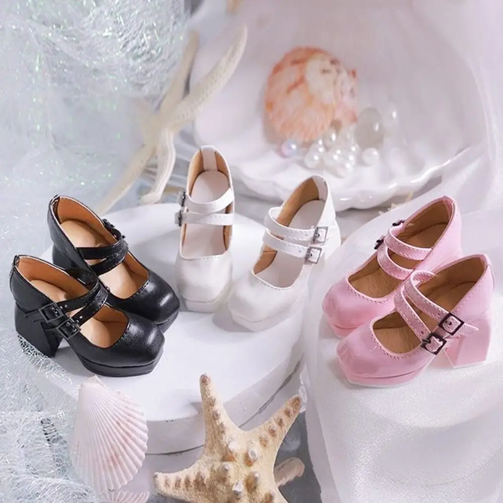 Fashion Doll Shoes Sexy Cute Princess High Heels DIY Accessories PU Leather Play House Shoes for 1/3 1/4 BJD 45/60cm Dolls
