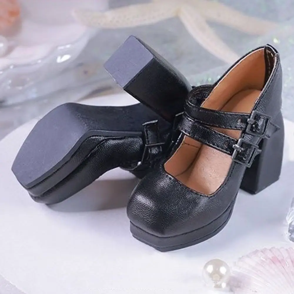 Fashion Doll Shoes Sexy Cute Princess High Heels DIY Accessories PU Leather Play House Shoes for 1/3 1/4 BJD 45/60cm Dolls