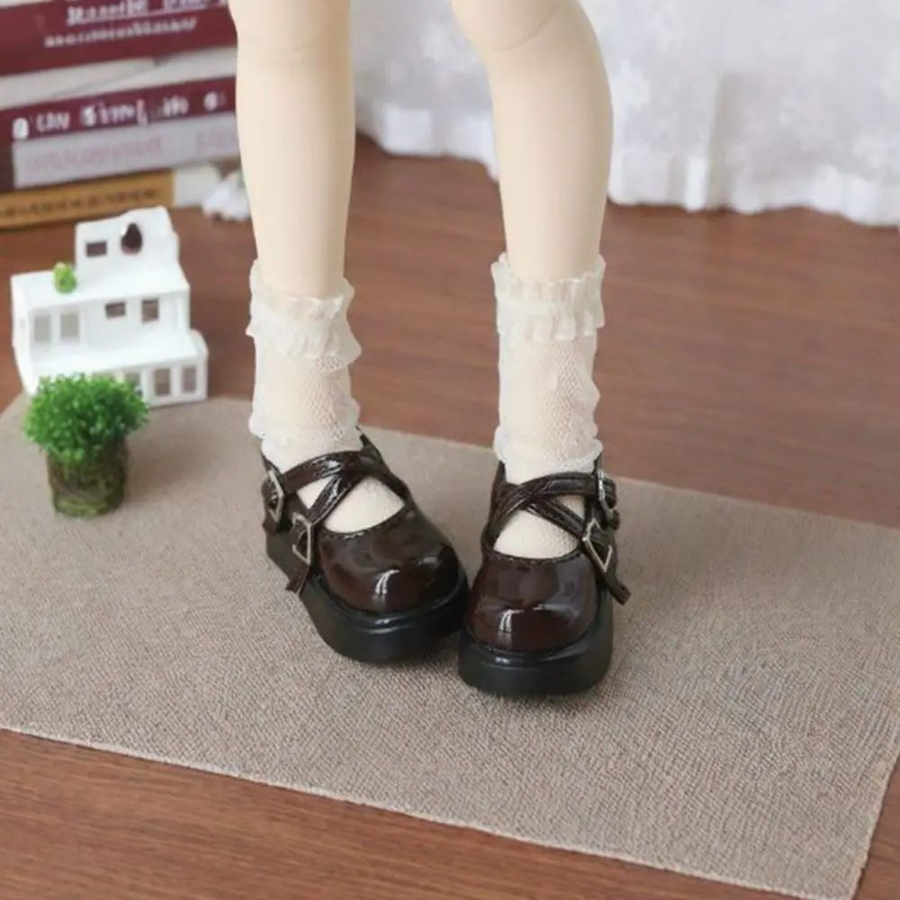 Fashion Doll Shoes Sexy Cute Princess High Heels DIY Accessories PU Leather Play House Shoes for 1/3 1/4 BJD 45/60cm Dolls
