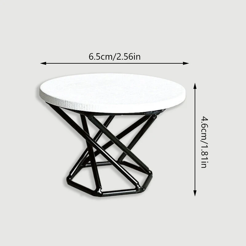1Pcs 1:6/1:12 Dollhouse Miniature Coffee Table Tea Table Side Table Furniture Home Model Decor Toy Doll House Accessories