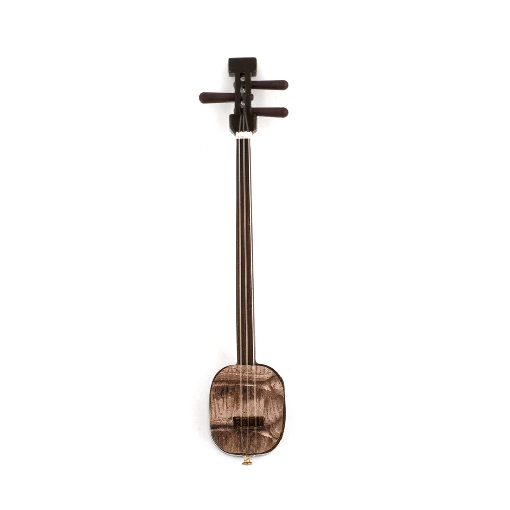 1Pcs Miniature Chinese Sanxian Model with Case Mini Musical Instrument for Dollhouse Action figure Accessories Decoration