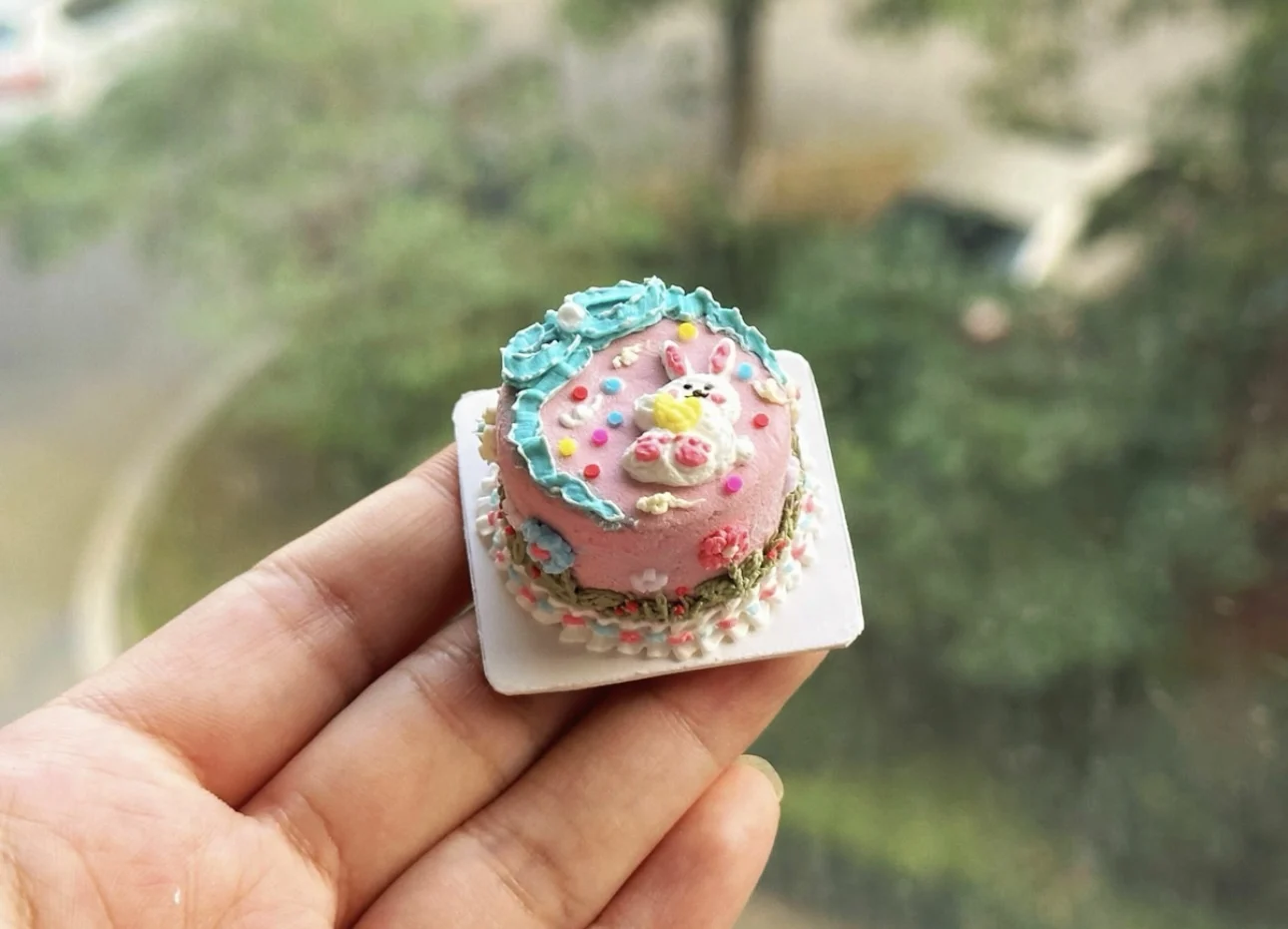 Dollhouse Decoration Miniature Clay Birthday Cake Bjd Doll Diy Custom Birthday Party Decoration Mini Sweets for Dolls Blythe Toy