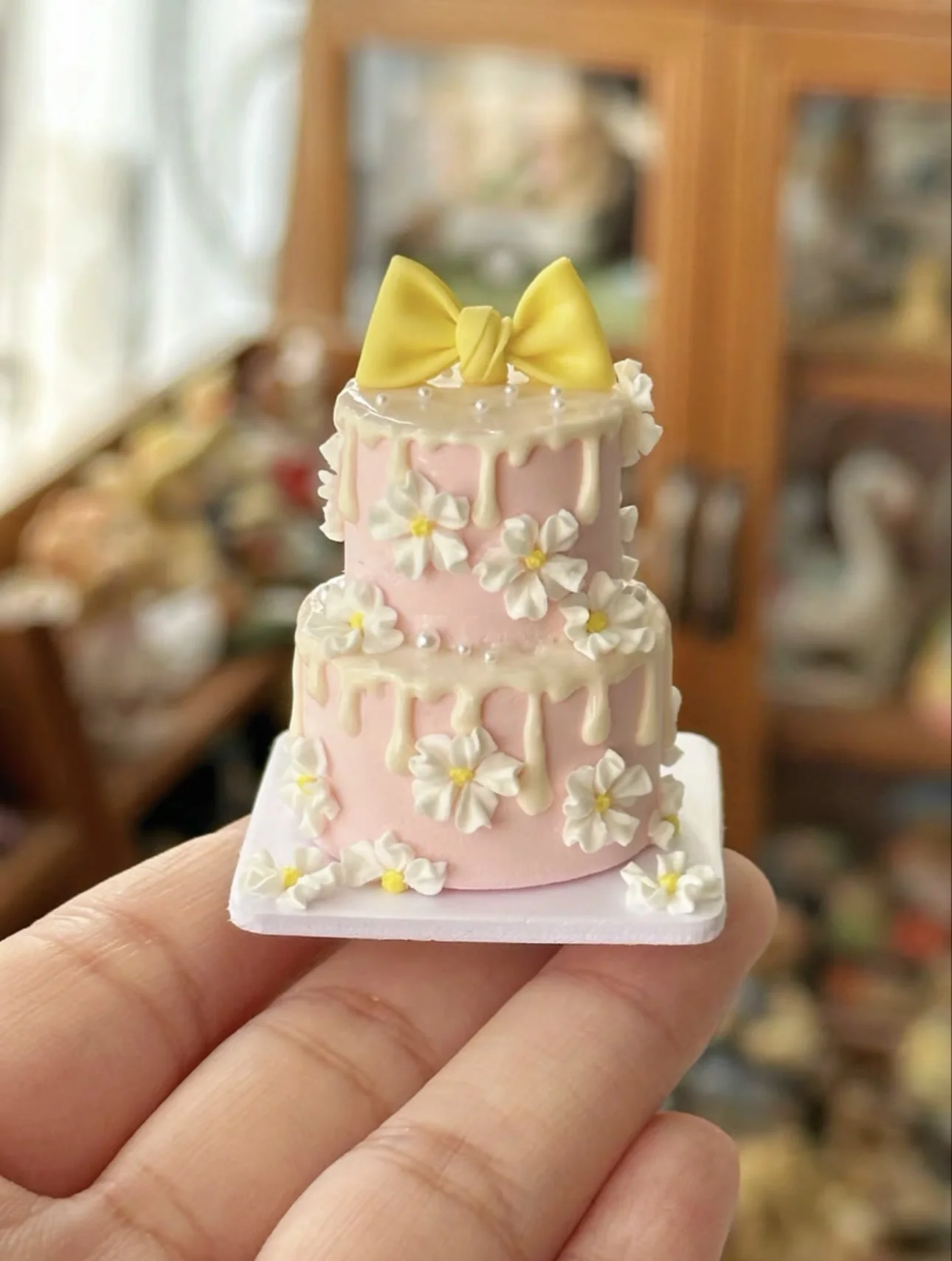 Dollhouse Decoration Miniature Clay Birthday Cake Bjd Doll Diy Custom Birthday Party Decoration Mini Sweets for Dolls Blythe Toy