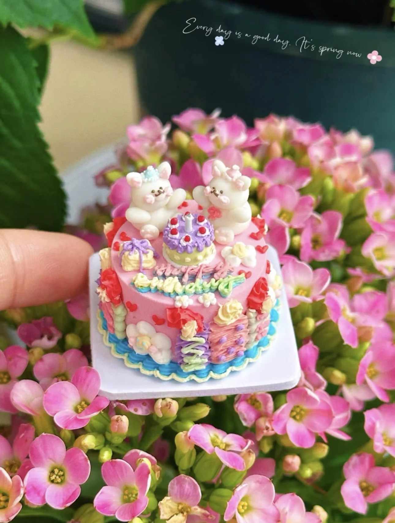 Dollhouse Decoration Miniature Clay Birthday Cake Bjd Doll Diy Custom Birthday Party Decoration Mini Sweets for Dolls Blythe Toy