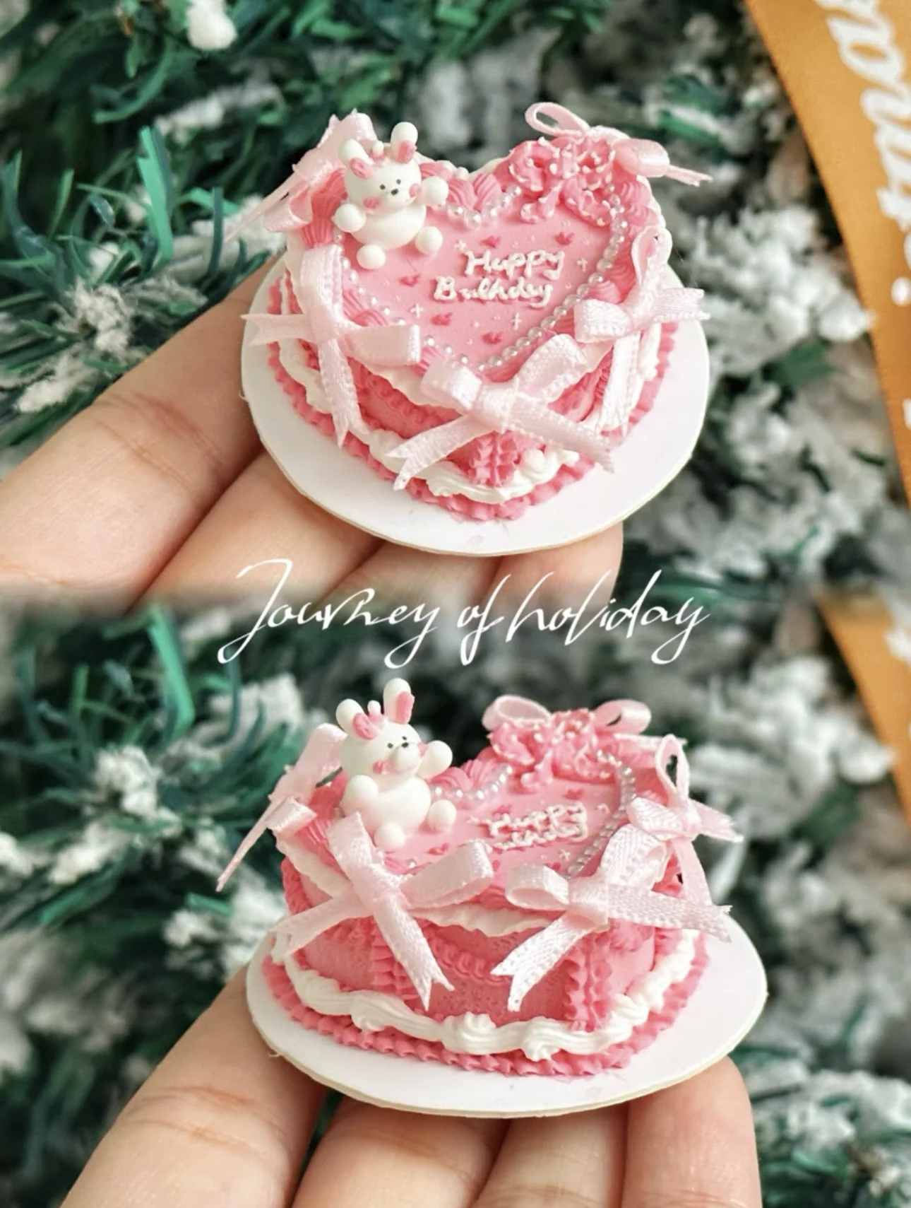 Dollhouse Decoration Miniature Clay Birthday Cake Bjd Doll Diy Custom Birthday Party Decoration Mini Sweets for Dolls Blythe Toy