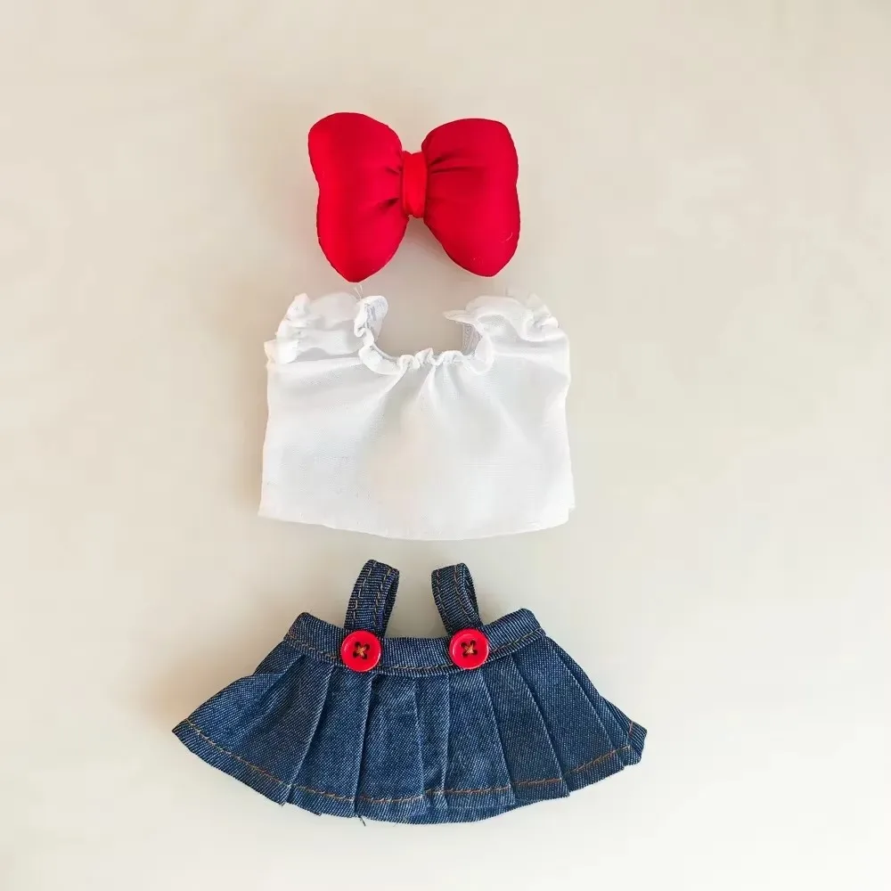 cothes 17cm Mini Plush Doll'S Clothes Outfit Accessories For Korea Kpop Exo Labubu Idol V1 V2 Strap skirt set Clothing Gift
