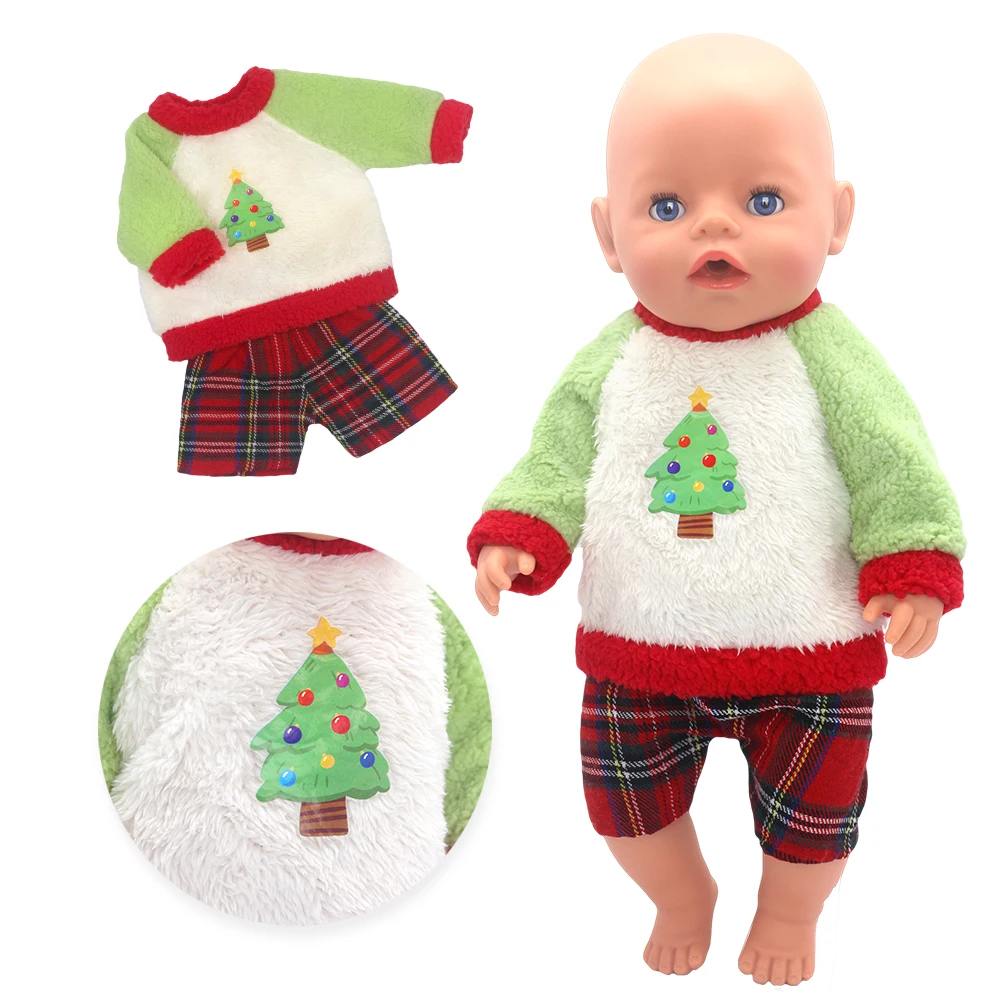 2025 New green clothes Dolls Outfit Suits For 17 inch 43cm Baby Reborn Doll Cute Jumpers Rompers New Born Doll Clothes