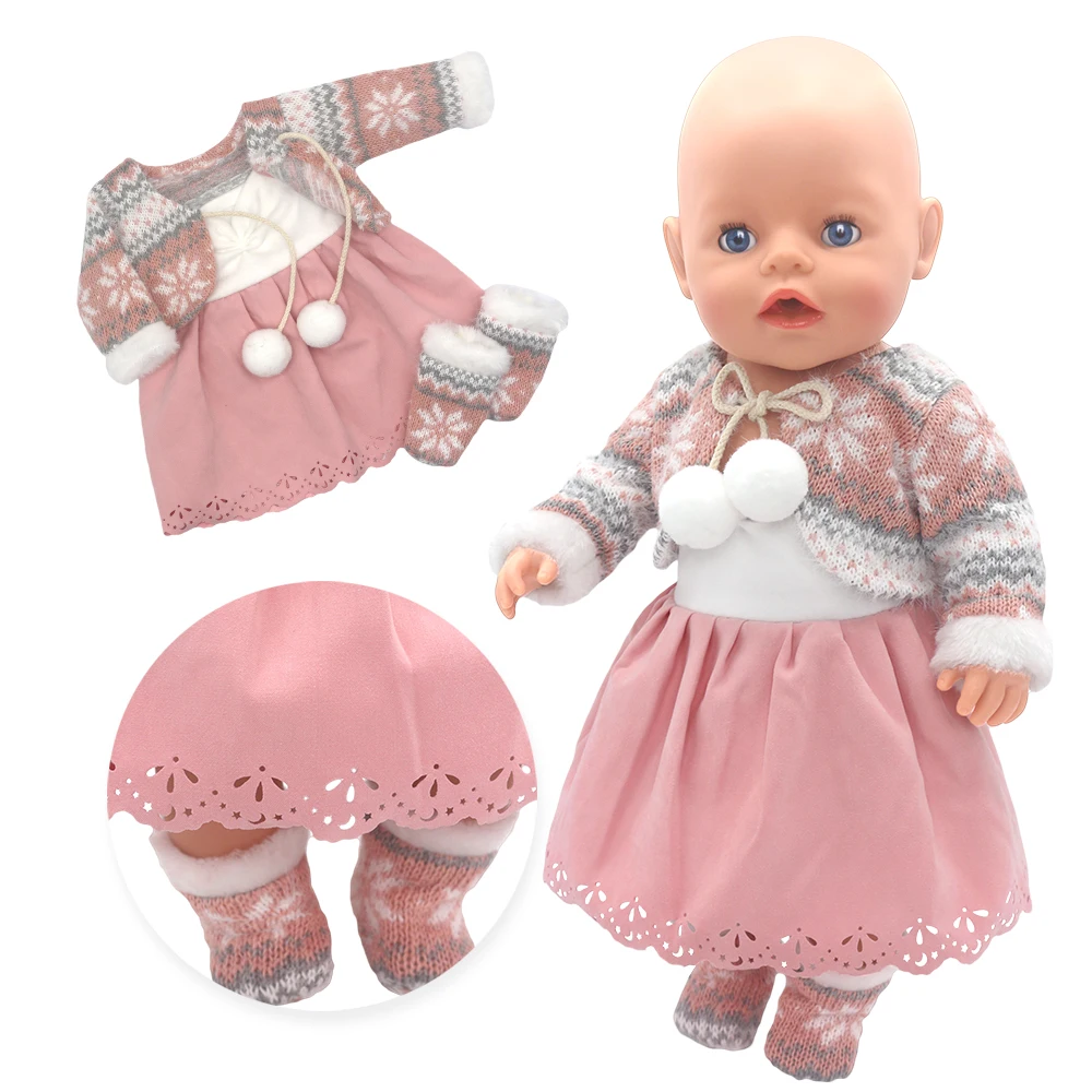 2025 New green clothes Dolls Outfit Suits For 17 inch 43cm Baby Reborn Doll Cute Jumpers Rompers New Born Doll Clothes