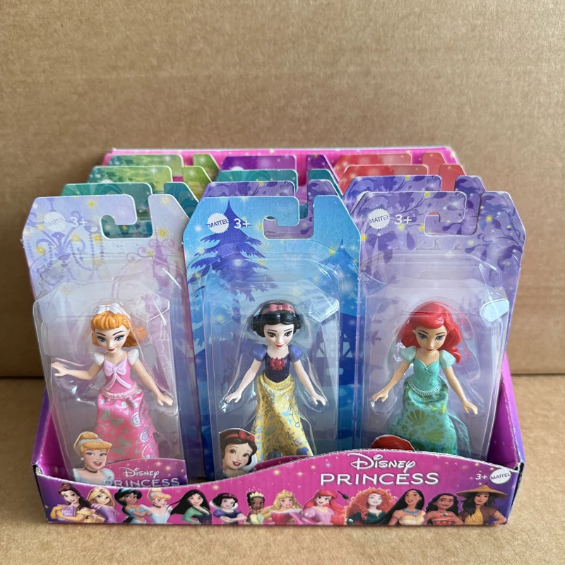 Original Disney Princess Mini Princess Snow White Moanna Merida Elsa Anna Miniature Dolls for Girls Christmas Gifts HPL55 Toys