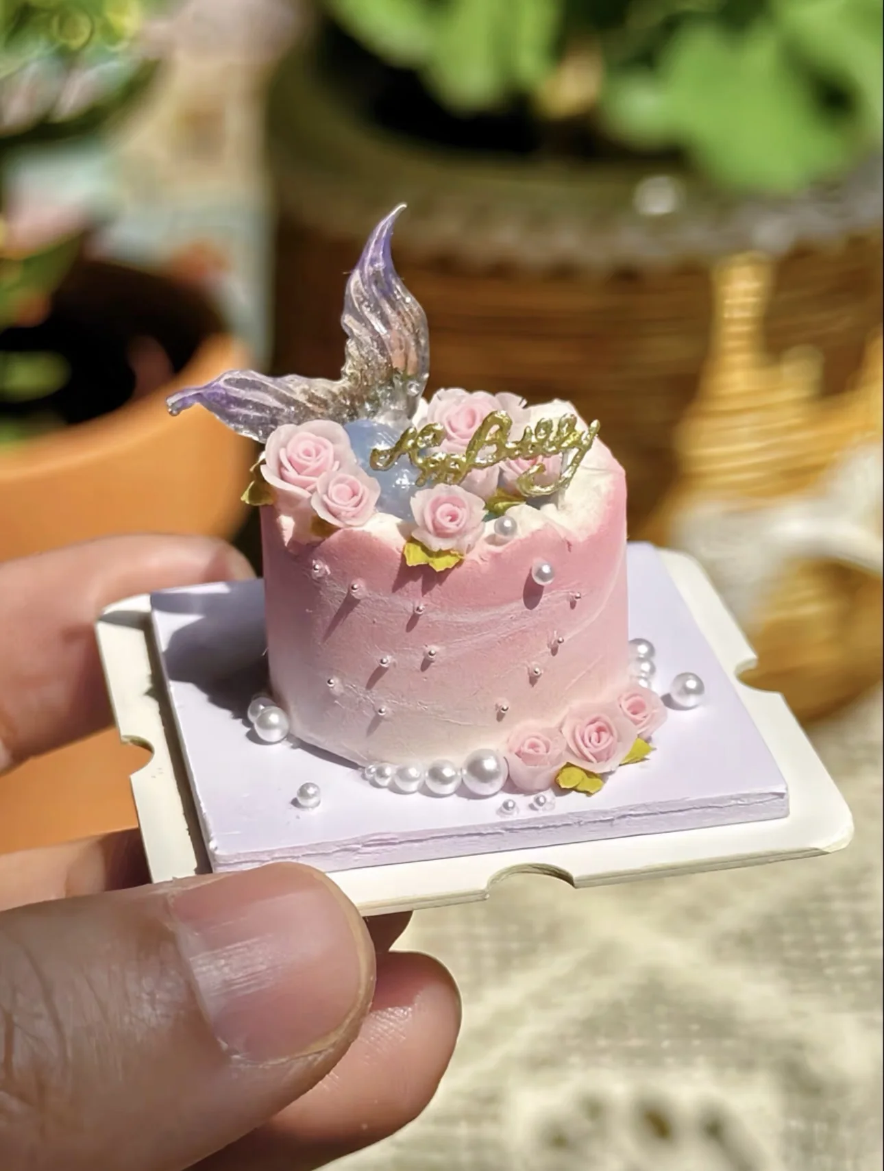 Miniature Birthday Cake Doll House Decoration Diy Cartoon Cake Retro Cake Model Bjd Doll Holiday Gift Mini Sweets for Dolls Ob11