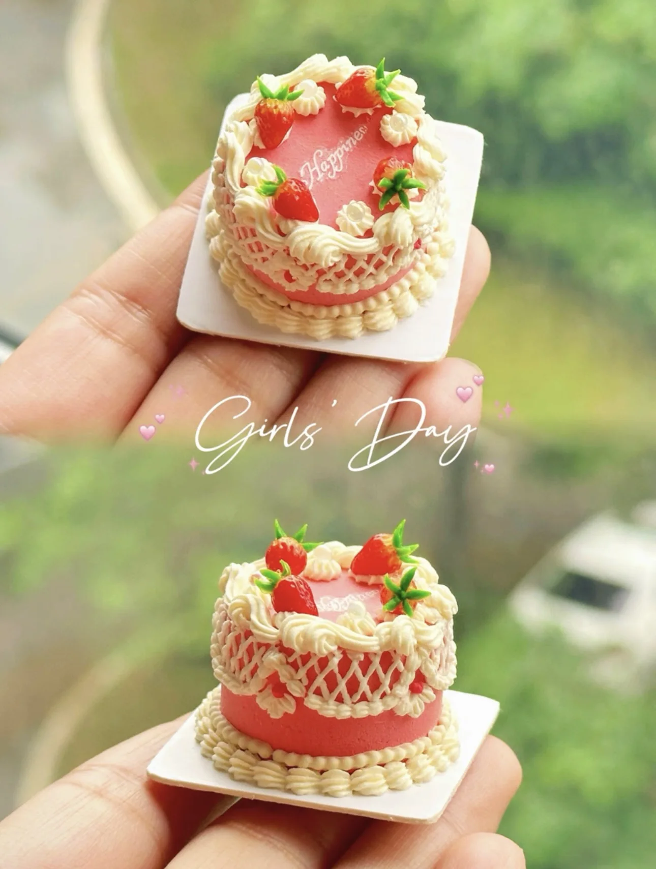 Miniature Birthday Cake Doll House Decoration Diy Cartoon Cake Retro Cake Model Bjd Doll Holiday Gift Mini Sweets for Dolls Ob11