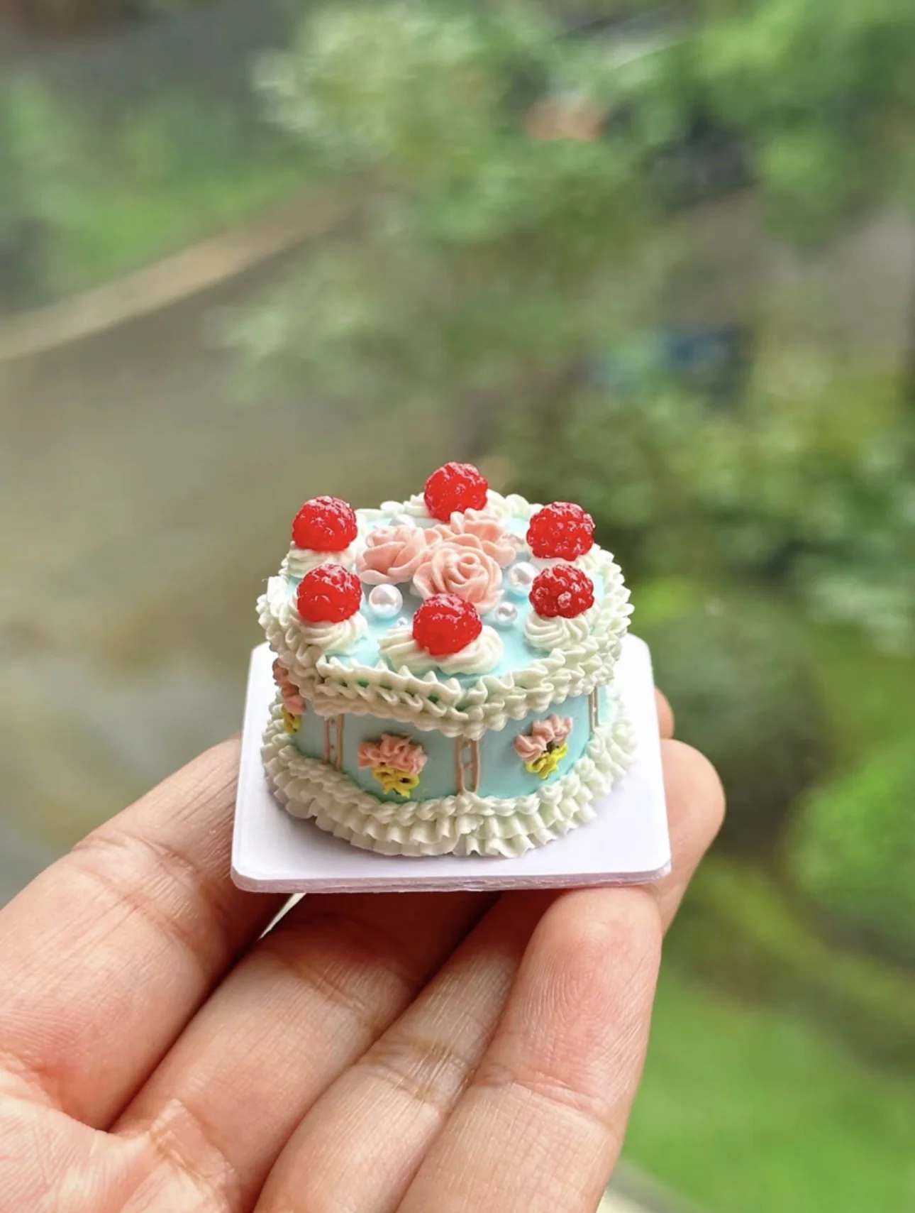 Miniature Birthday Cake Doll House Decoration Diy Cartoon Cake Retro Cake Model Bjd Doll Holiday Gift Mini Sweets for Dolls Ob11