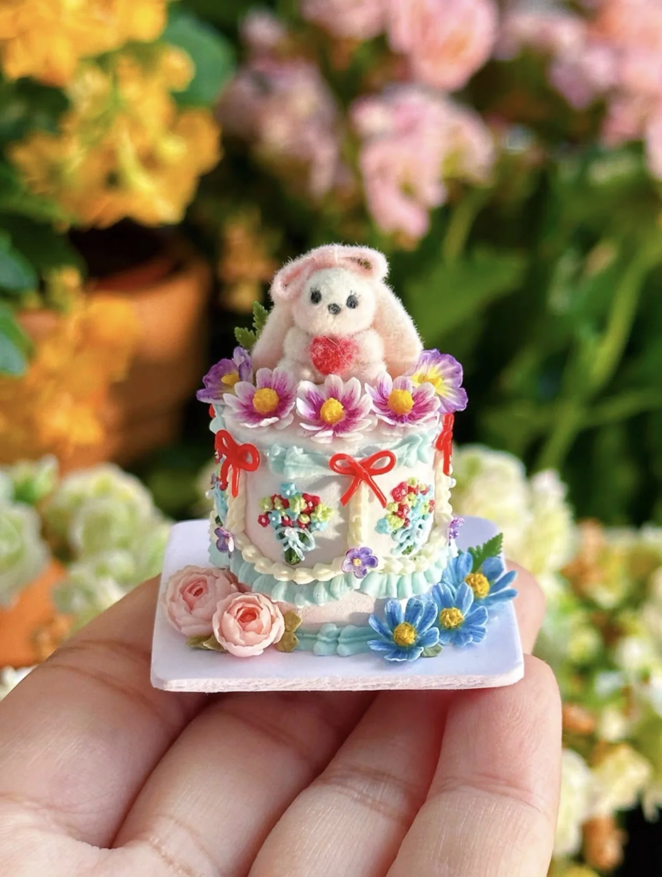 Miniature Birthday Cake Doll House Decoration Diy Cartoon Cake Retro Cake Model Bjd Doll Holiday Gift Mini Sweets for Dolls Ob11
