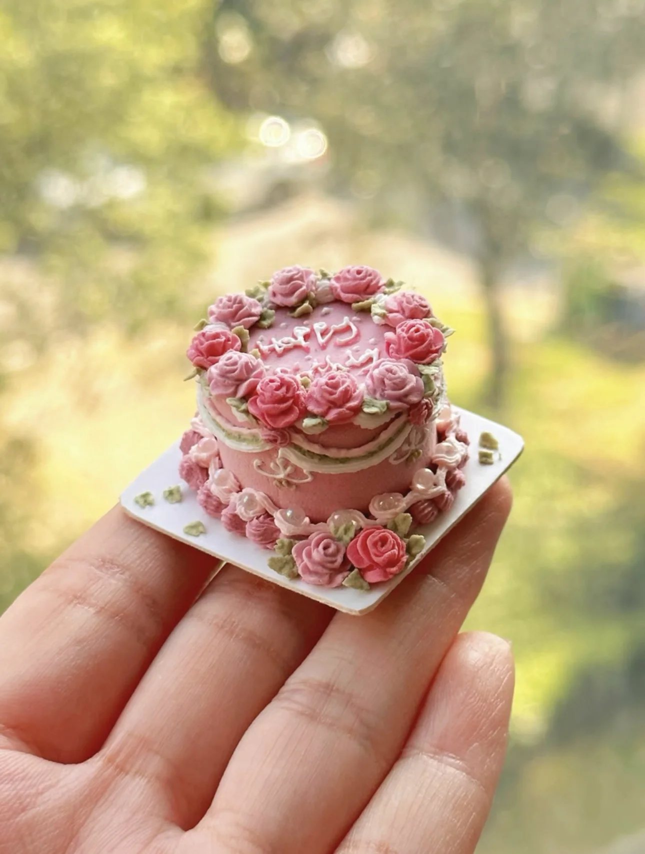 Miniature Birthday Cake Doll House Decoration Diy Cartoon Cake Retro Cake Model Bjd Doll Holiday Gift Mini Sweets for Dolls Ob11