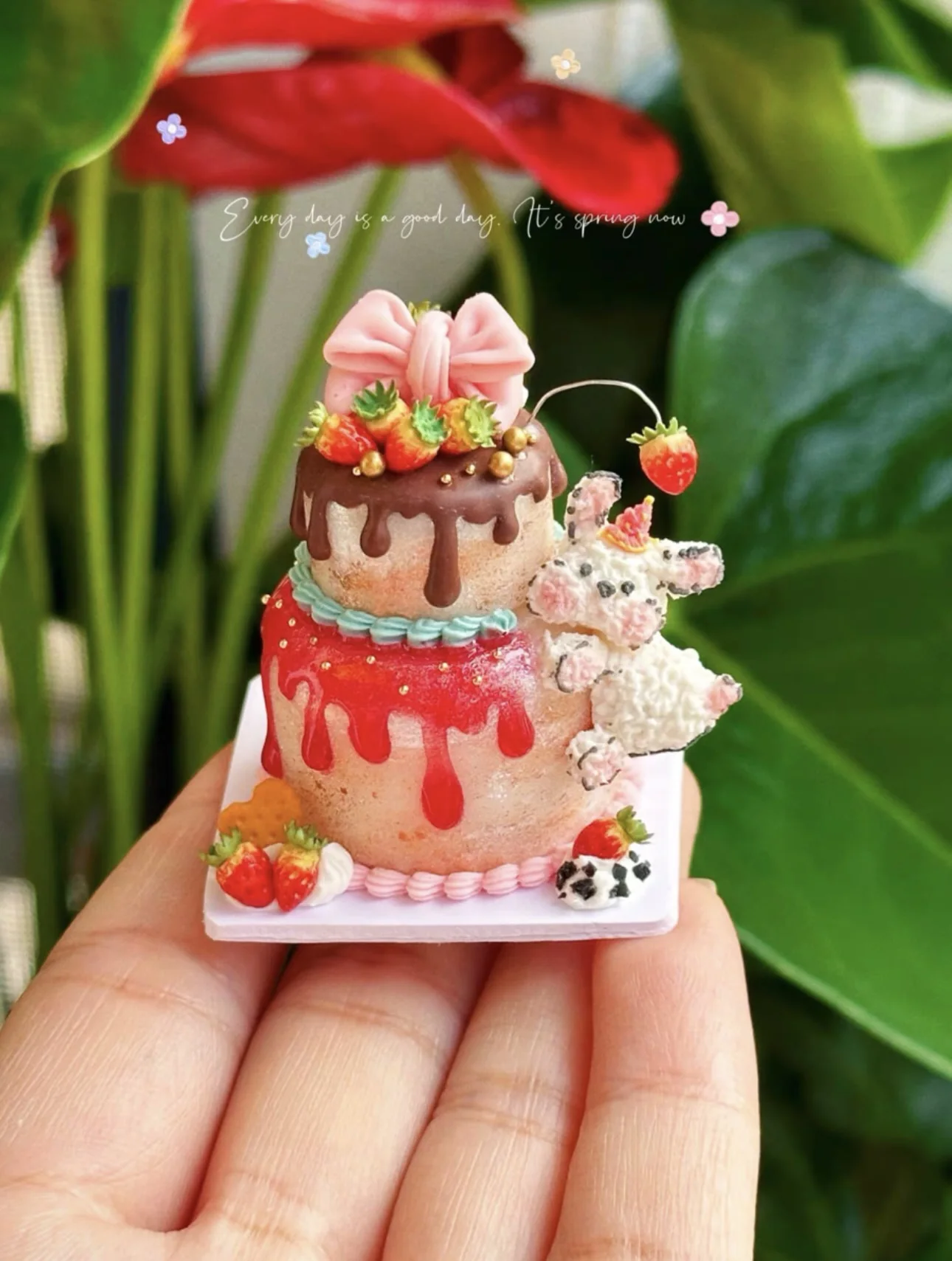Miniature Birthday Cake Doll House Decoration Diy Cartoon Cake Retro Cake Model Bjd Doll Holiday Gift Mini Sweets for Dolls Ob11
