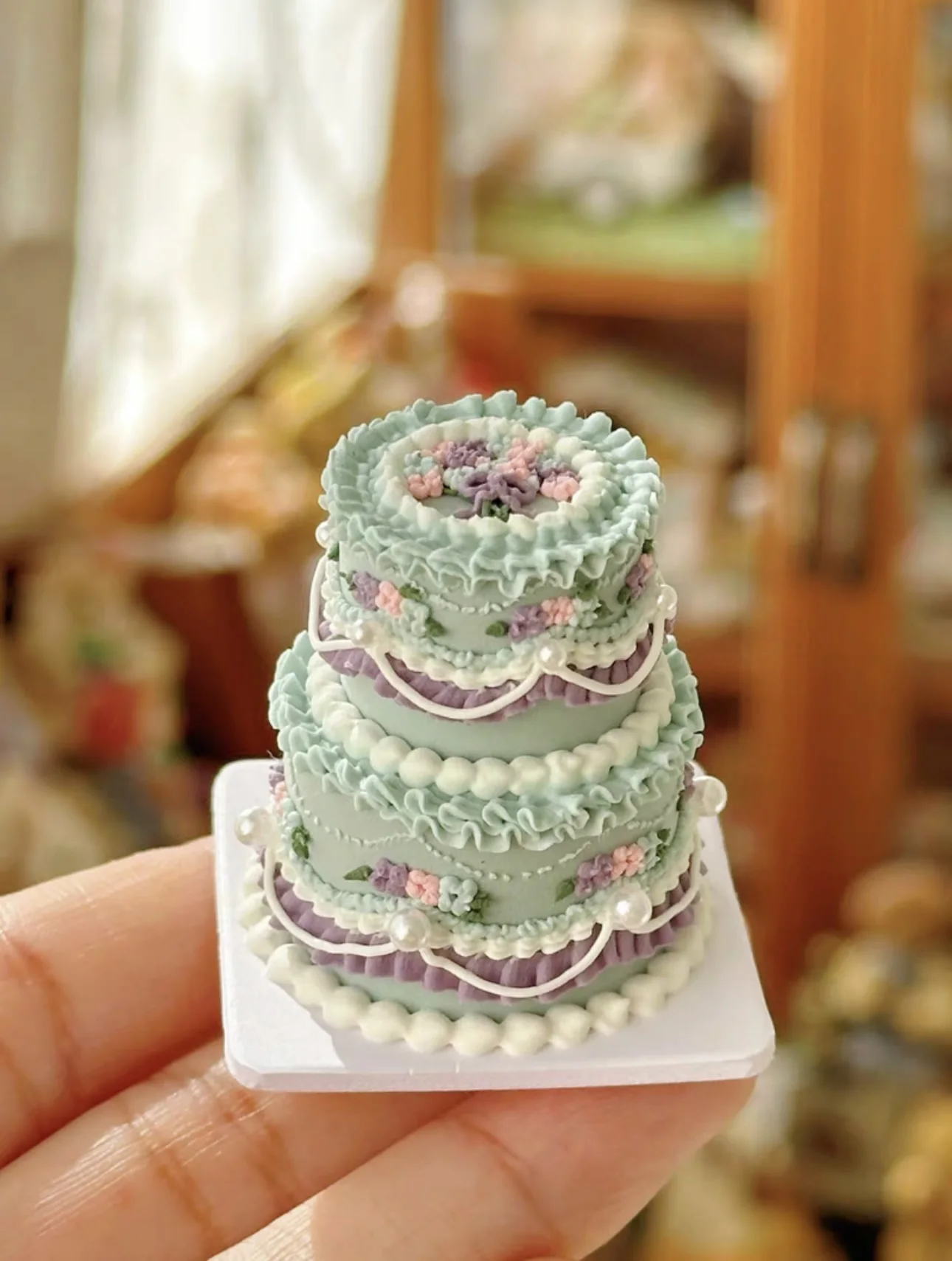 Miniature Birthday Cake Doll House Decoration Diy Cartoon Cake Retro Cake Model Bjd Doll Holiday Gift Mini Sweets for Dolls Ob11