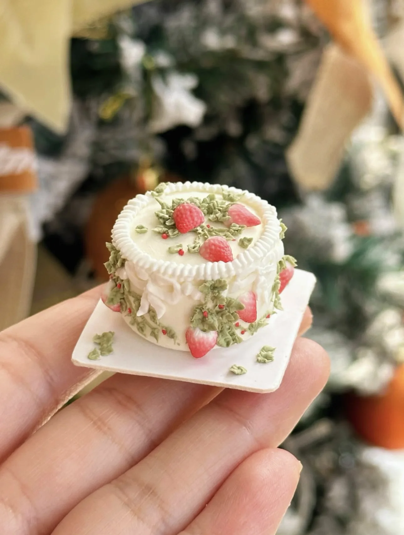 Miniature Birthday Cake Doll House Decoration Diy Cartoon Cake Retro Cake Model Bjd Doll Holiday Gift Mini Sweets for Dolls Ob11