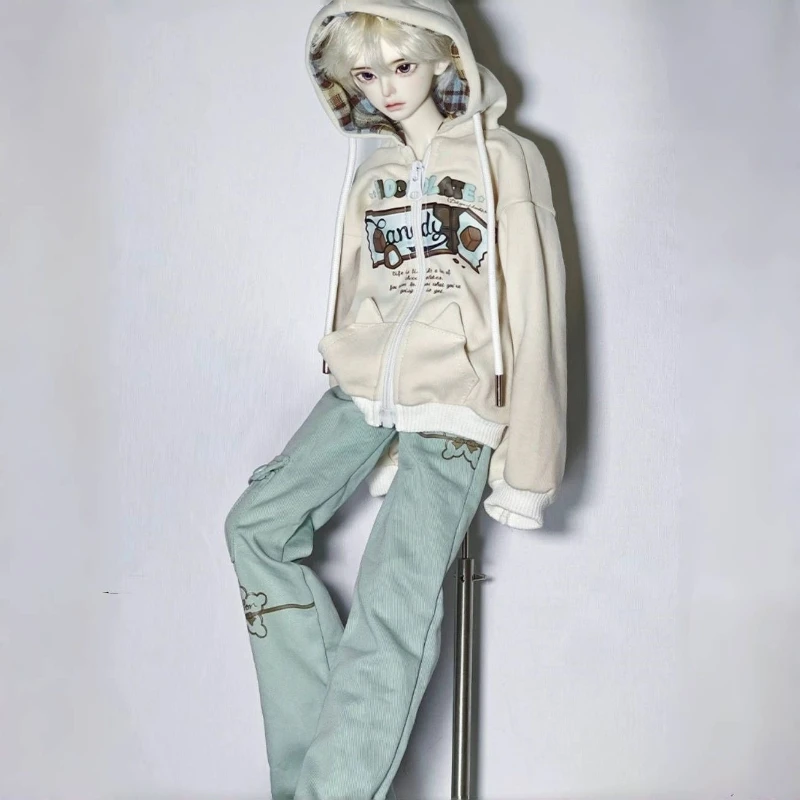 1/4 1/6 Doll's Clothes Suit for 45/30cm Bjd Doll Cool Hoodie Set Long Pants, Skirt Dress Up Play House Accessories, No Doll