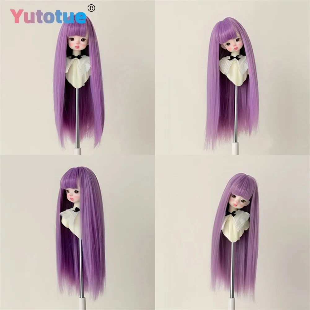 Yutotue Dolls Long Straight Hair with Bangs BJD Dolls Wigs for 1/3 1/4 1/6 BJD Doll Fashion Doll Toy DIY Wigs