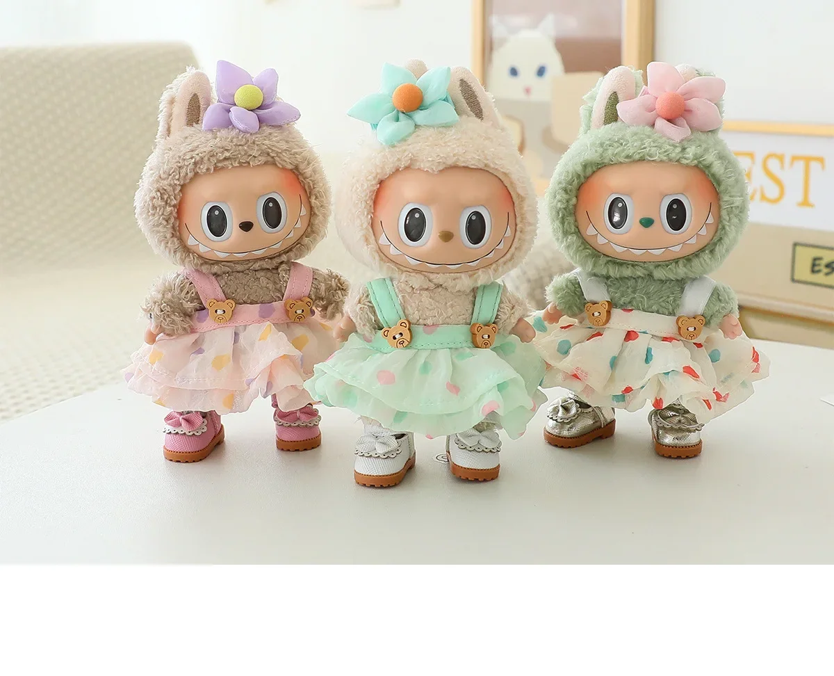 For Ropa LABUBU 15/17cm Cotton Dolls Shoes Toys Casual Sports Canvas Shoes Boots Dolls Accessories For Labubu outfits