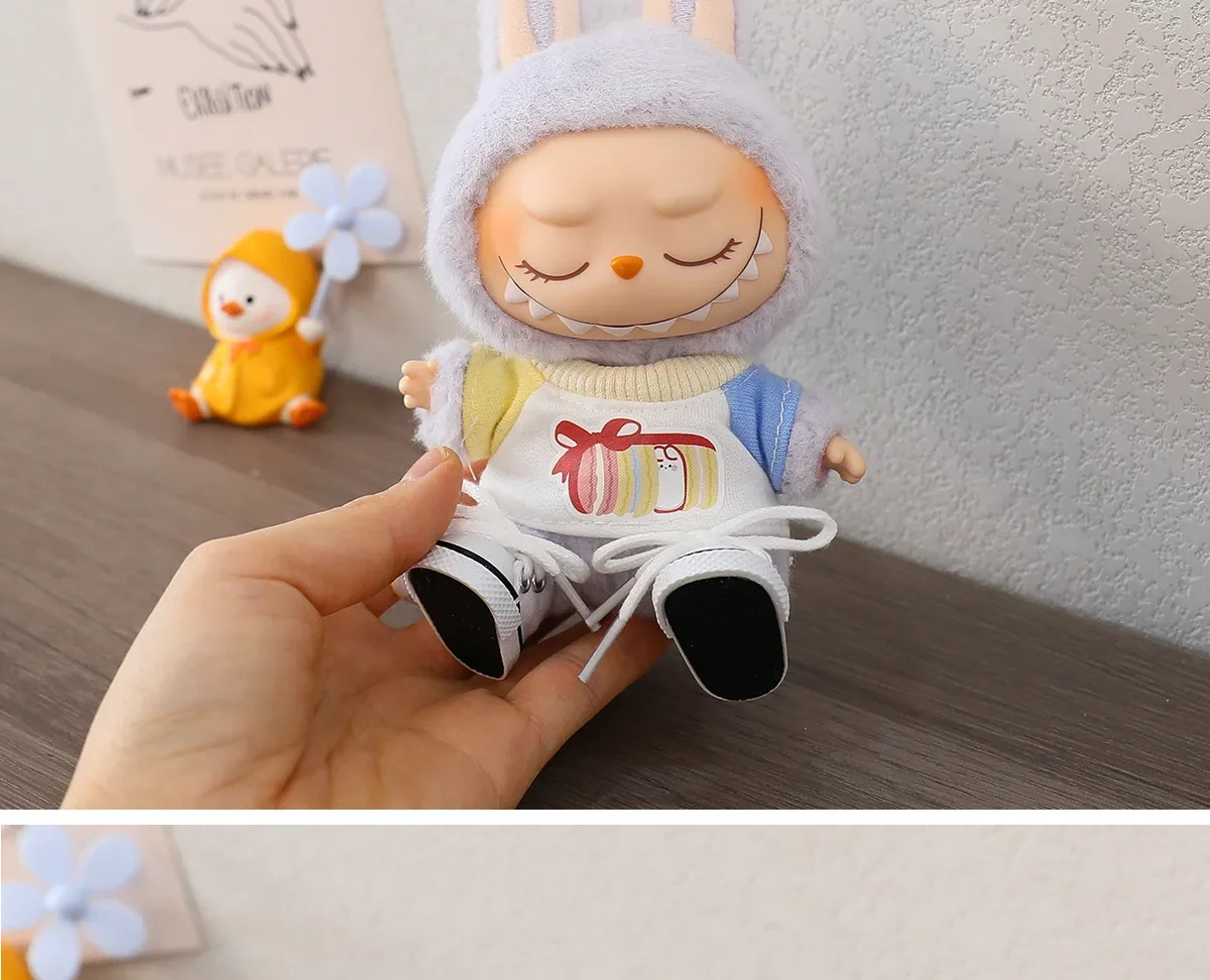 For Ropa LABUBU 15/17cm Cotton Dolls Shoes Toys Casual Sports Canvas Shoes Boots Dolls Accessories For Labubu outfits