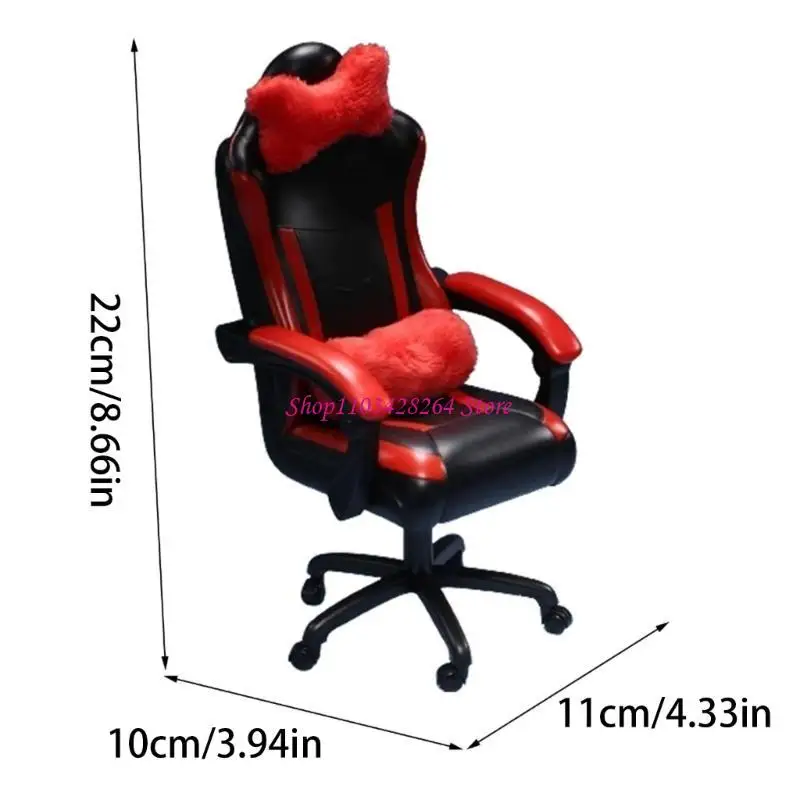Dollhouses Miniature Video Game Supplies Chair Realistic Gaming Chair Perfect for Video Games Scene Photo Props